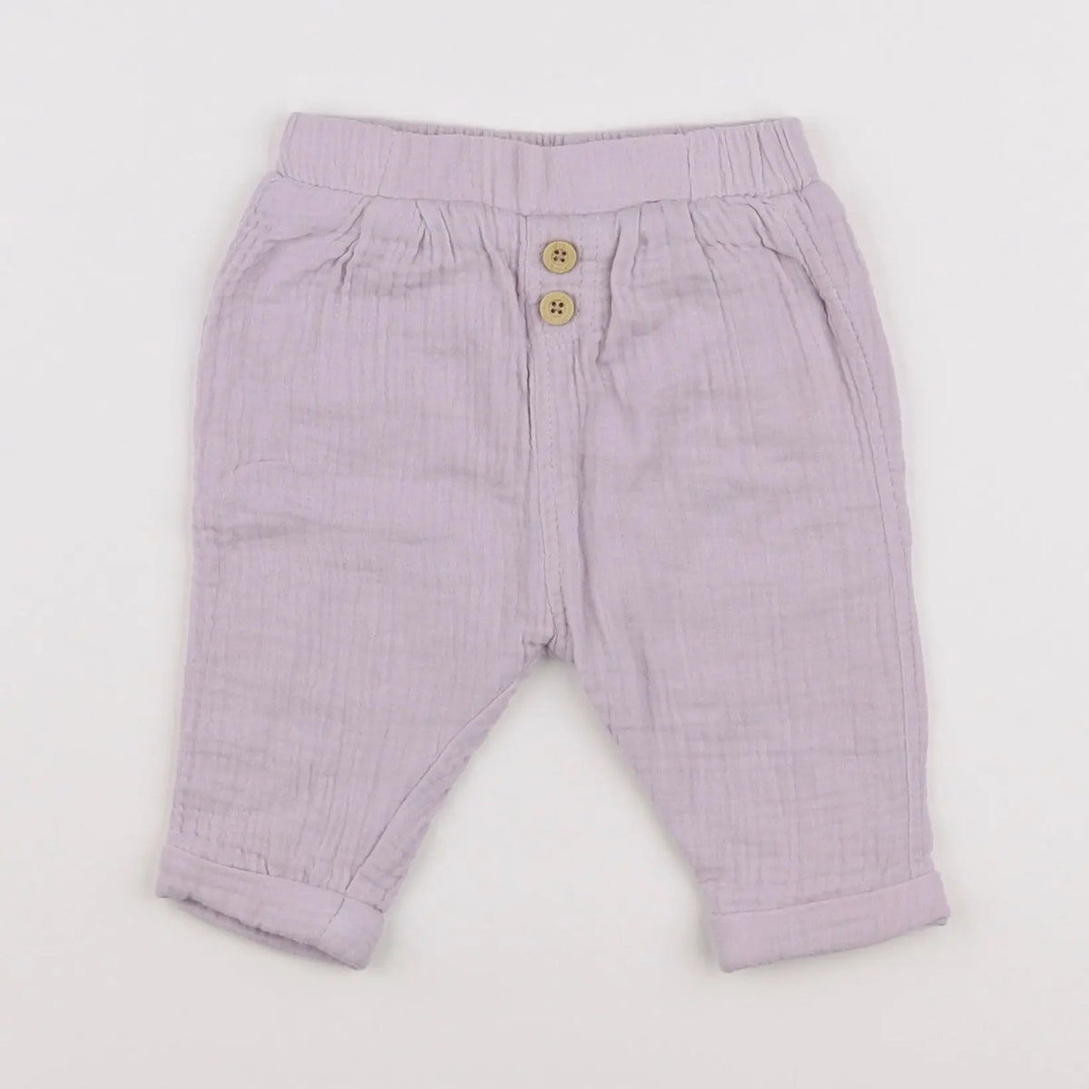 Vertbaudet - pantalon violet - 6 mois