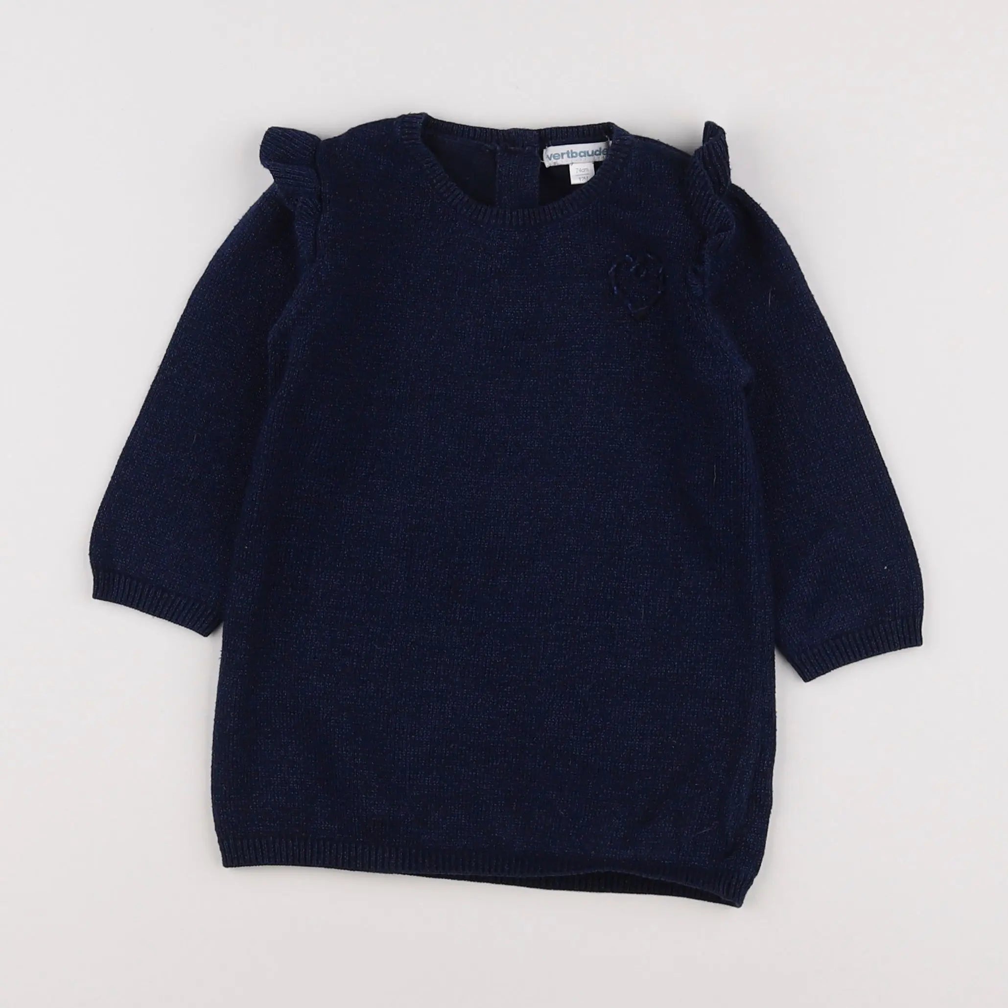 Vertbaudet - robe bleu - 12 mois