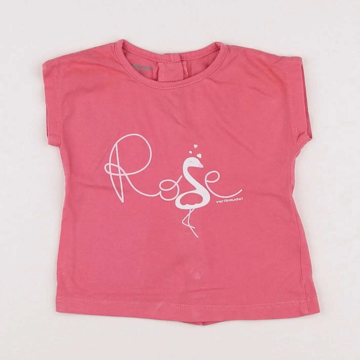 Vertbaudet - tee-shirt rose - 3 mois