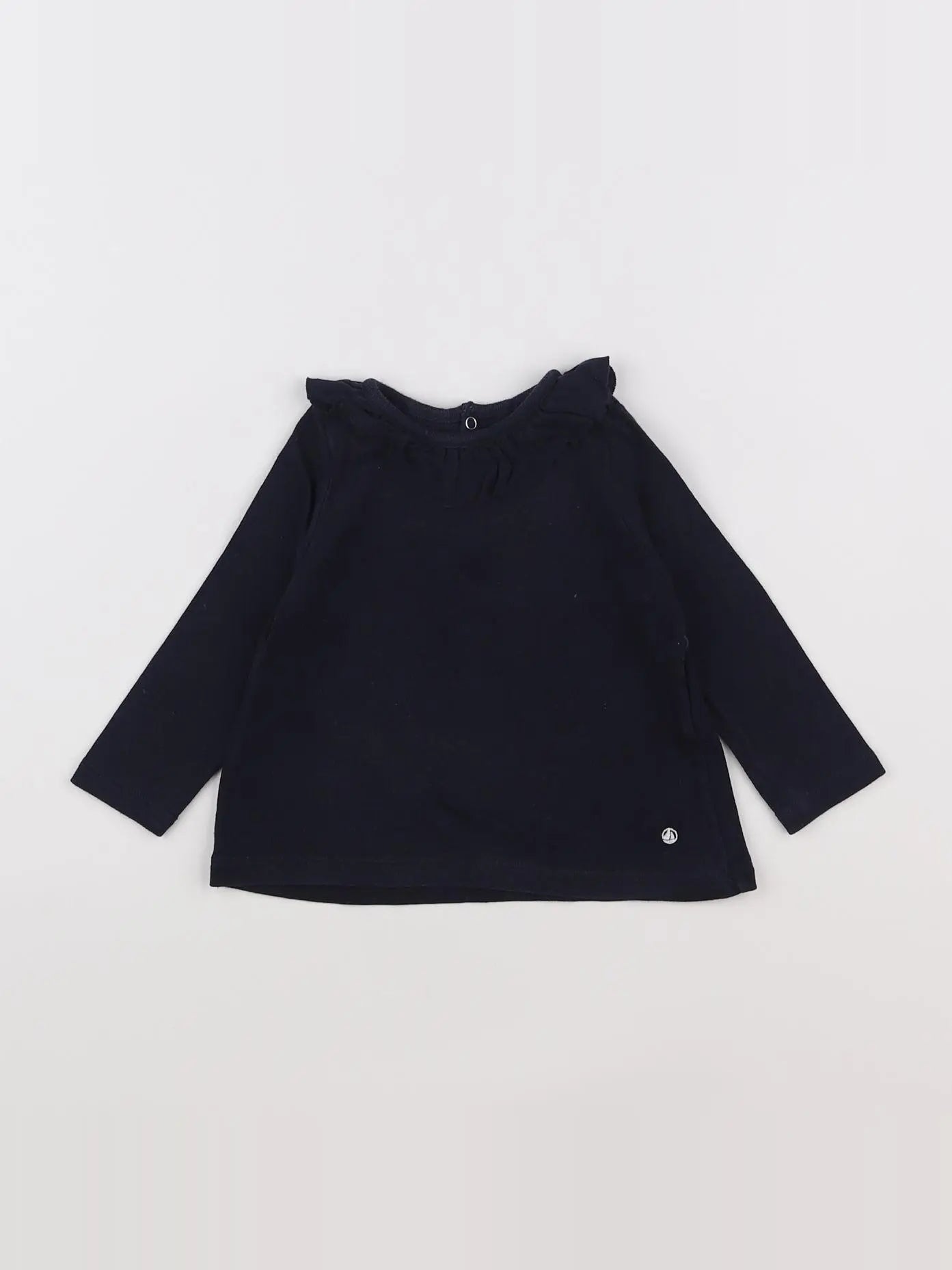 Petit Bateau - tee-shirt bleu - 12 mois