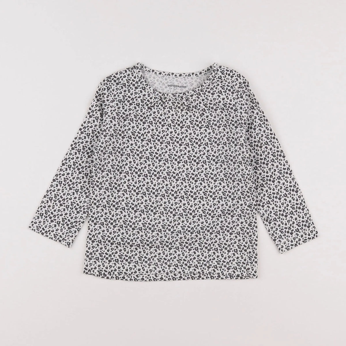 Vertbaudet - tee-shirt blanc, gris - 18 mois