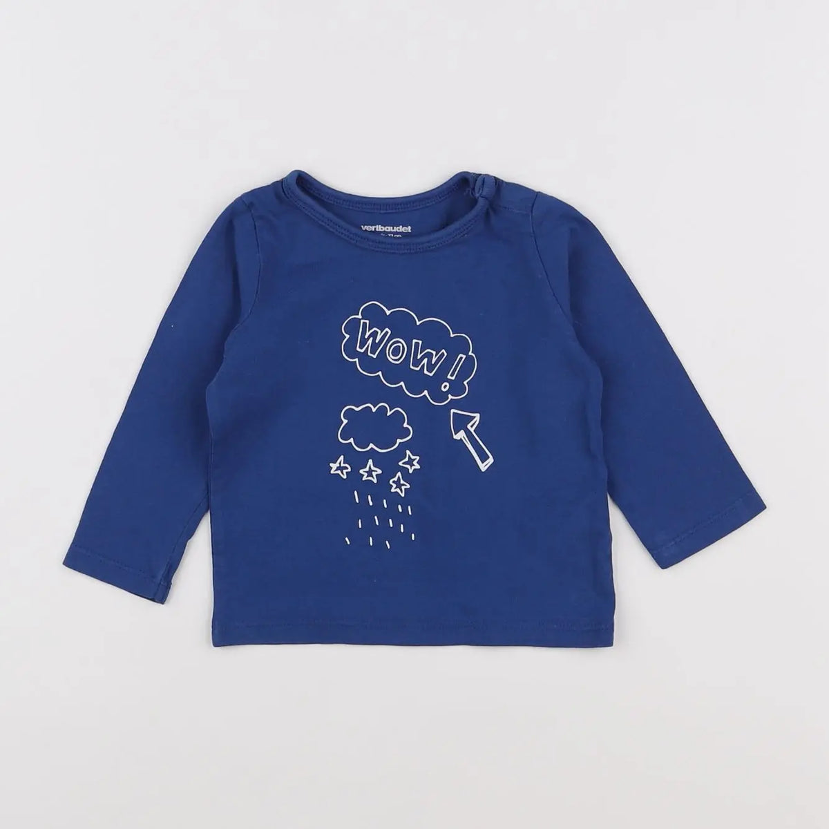Vertbaudet - tee-shirt bleu - 9 mois