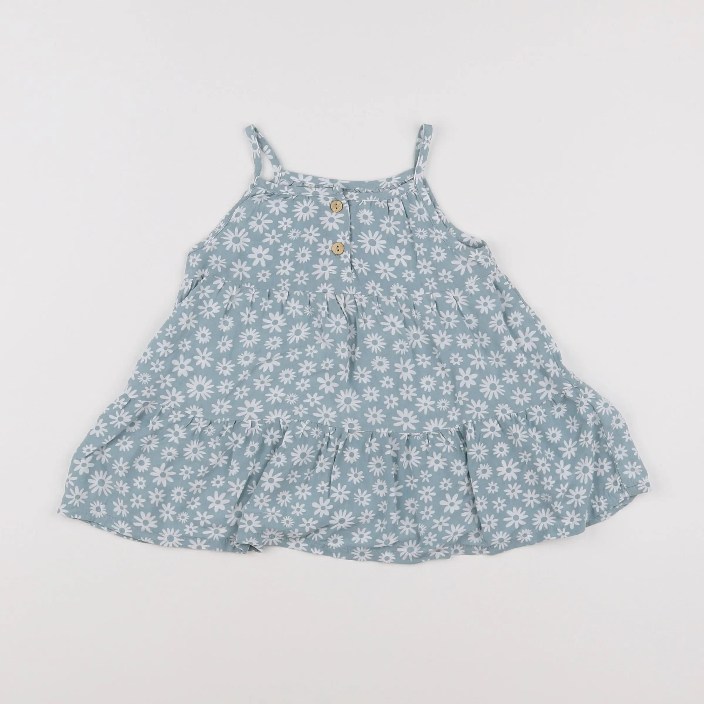 Vertbaudet - blouse vert, blanc - 12 mois