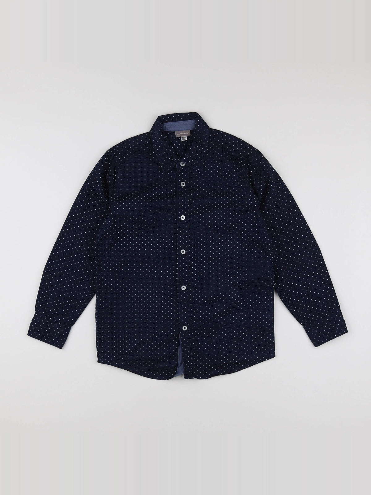 Vertbaudet - chemise blanc, bleu - 10 ans
