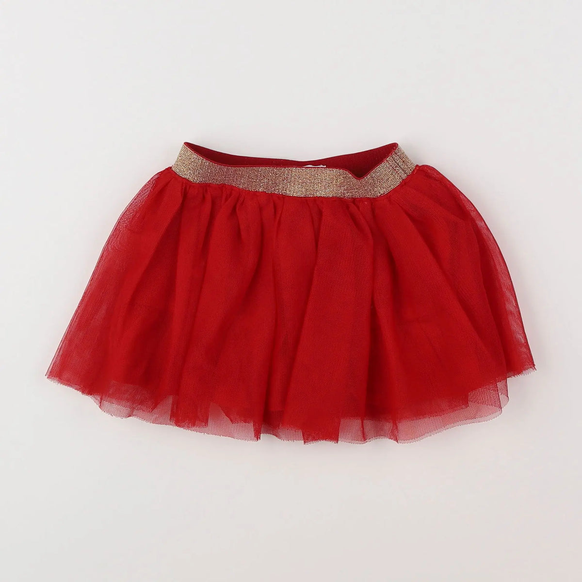 Vertbaudet - jupe rouge - 18 mois
