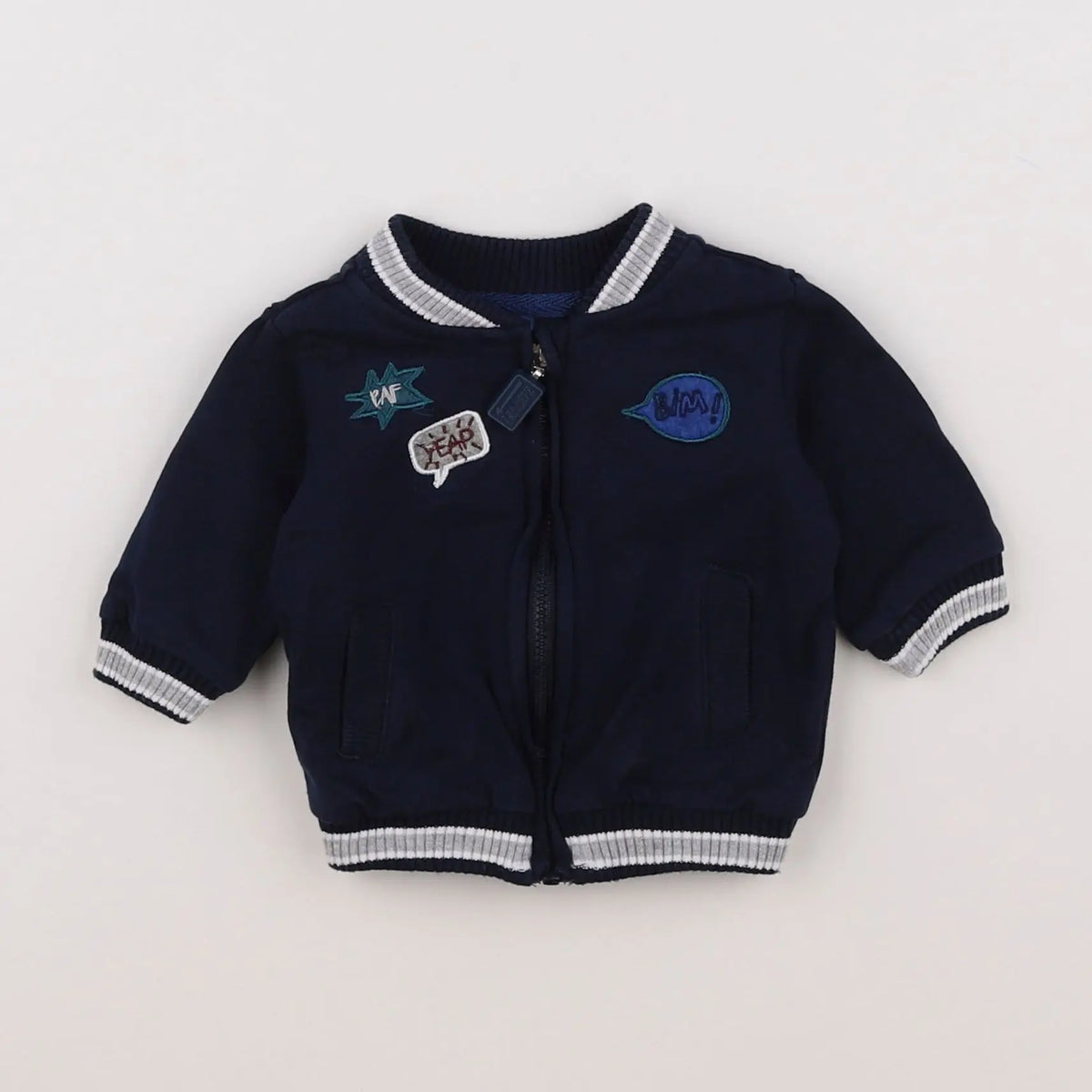 Vertbaudet - sweat bleu - 3 mois