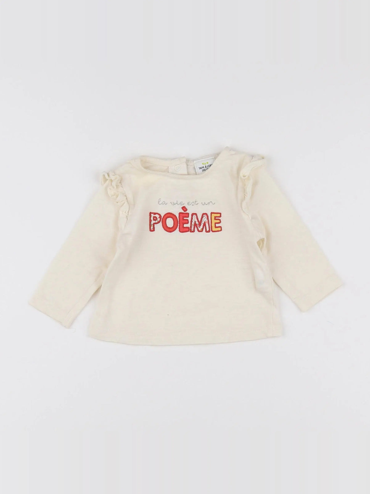 Tape à l'oeil - tee-shirt beige - 3 mois