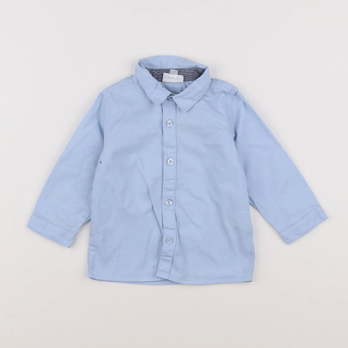 Vertbaudet - chemise bleu - 12 mois