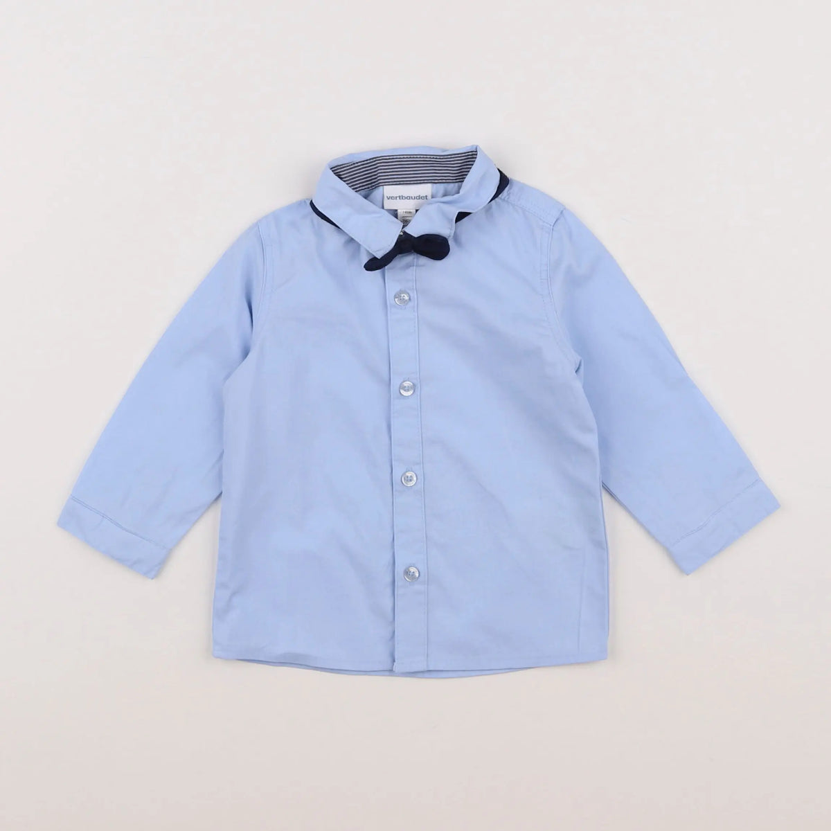 Vertbaudet - chemise bleu - 12 mois