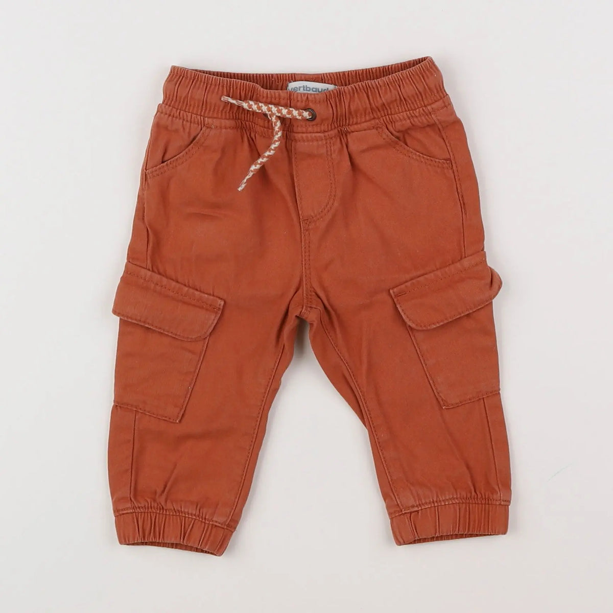 Vertbaudet - pantalon orange - 6 mois