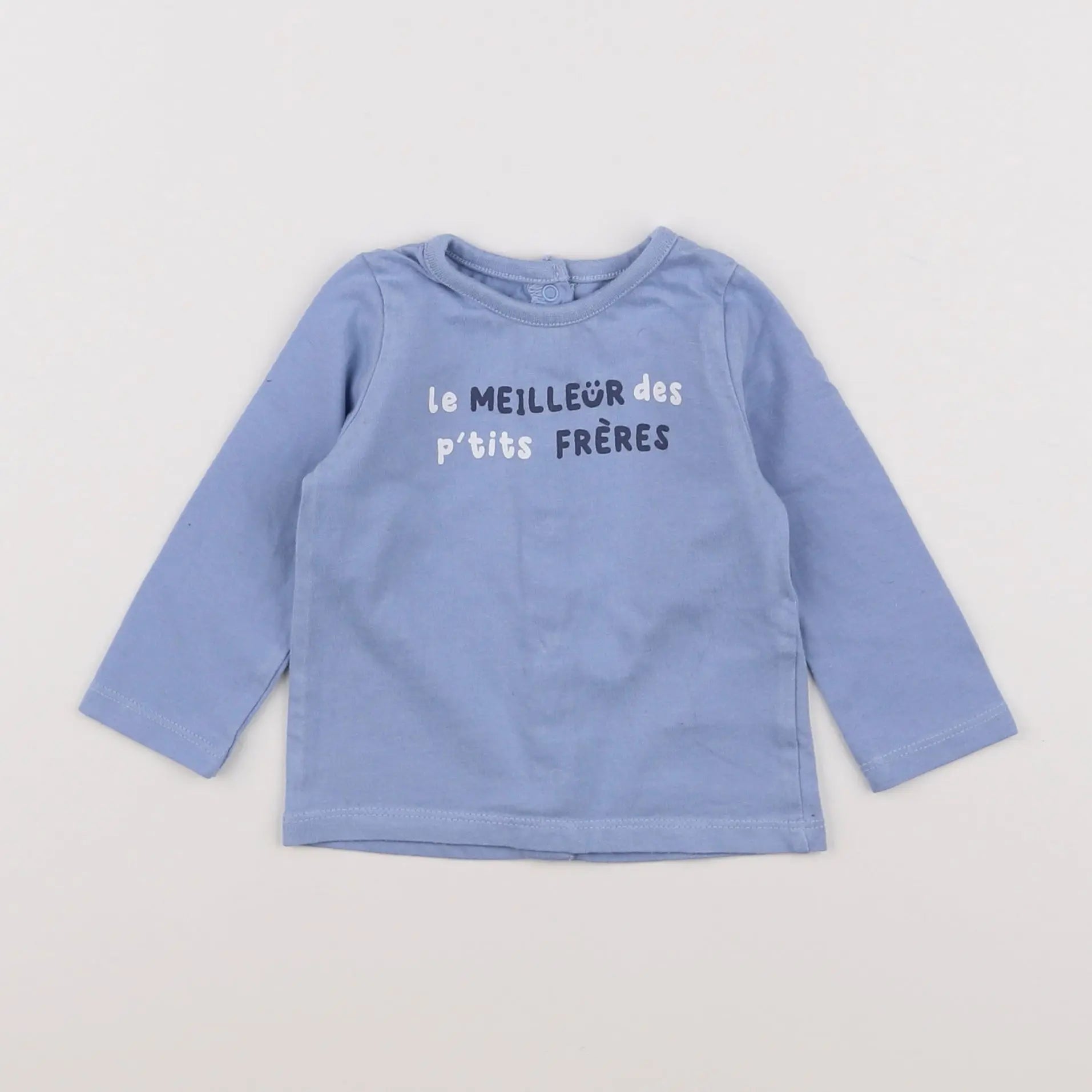 Vertbaudet - tee-shirt bleu - 6 mois