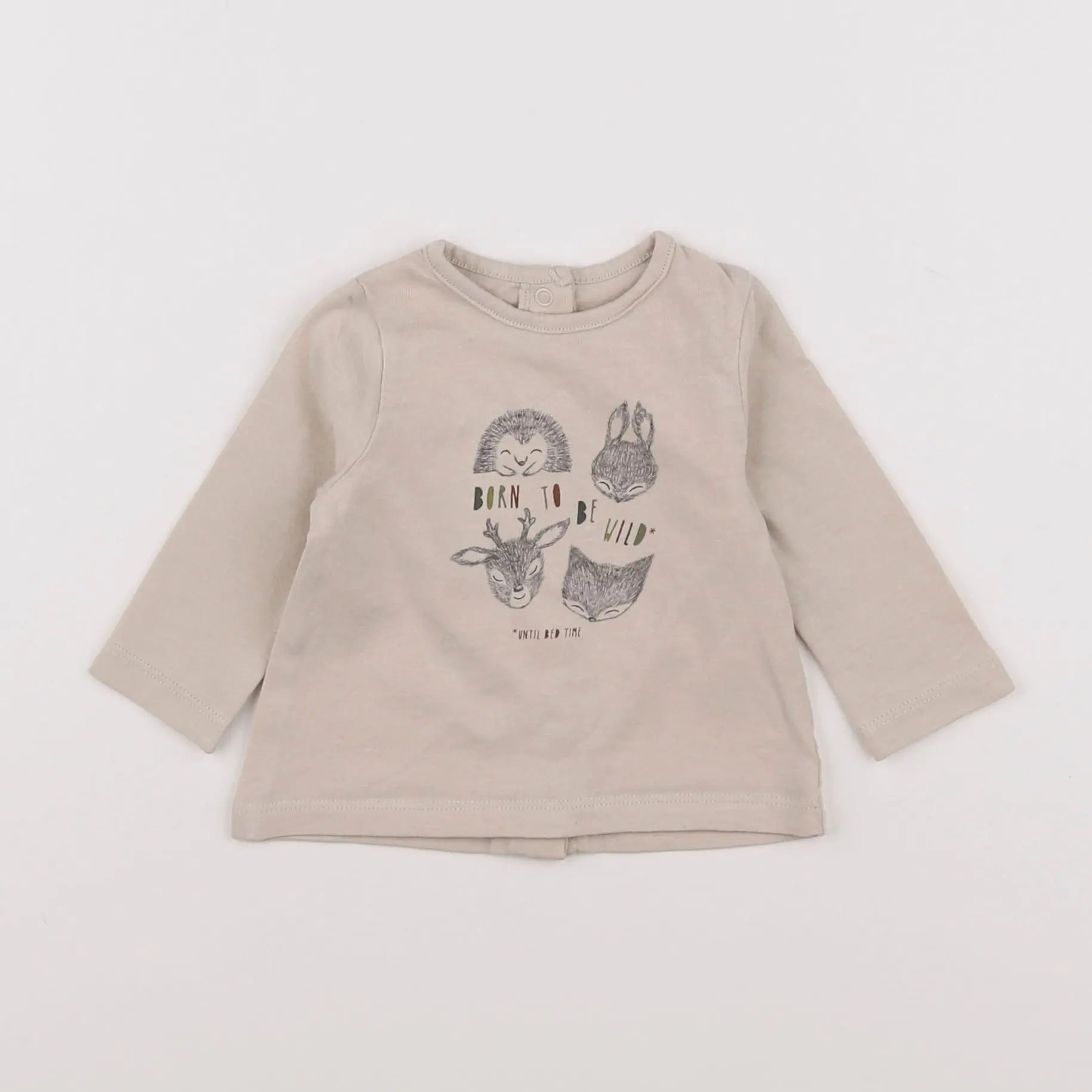 Vertbaudet - tee-shirt beige - 3 mois
