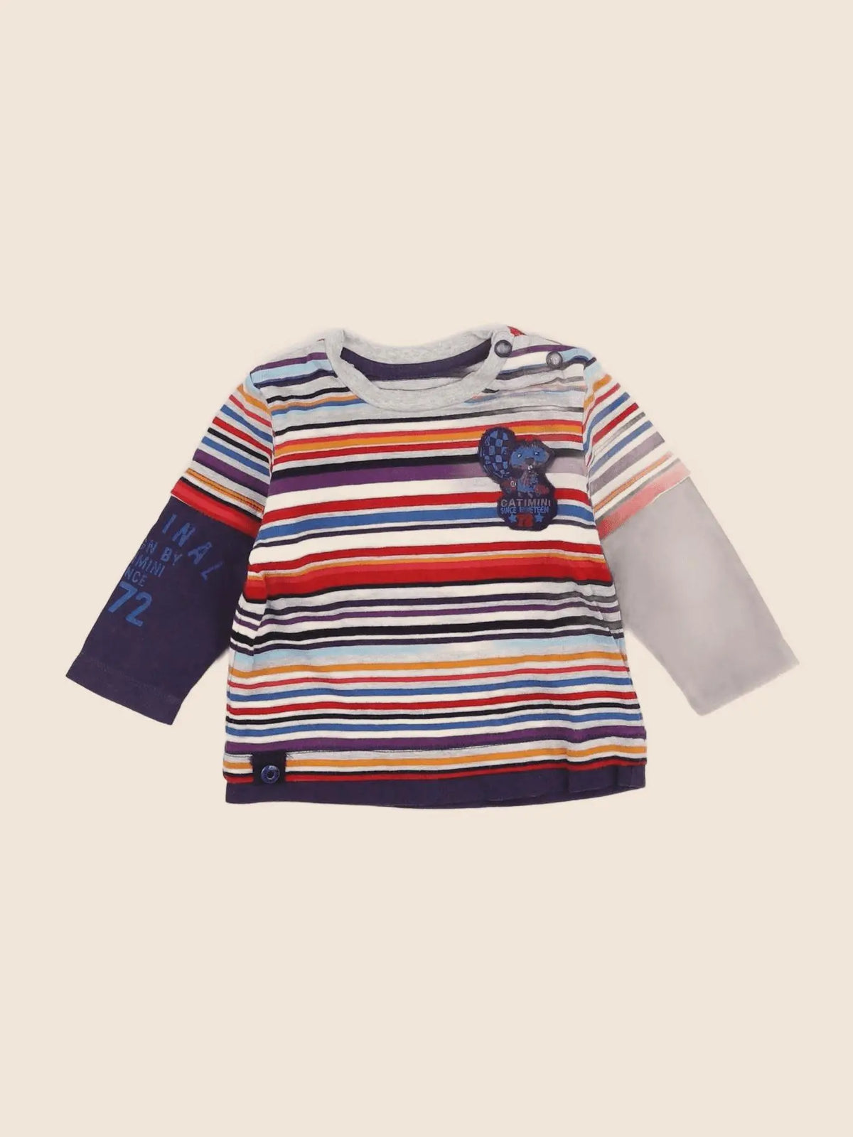 Catimini - tee-shirt multicolore - 6 mois