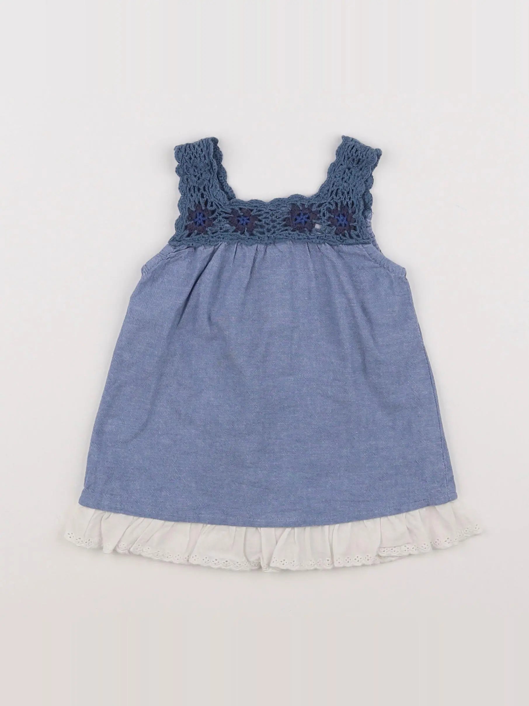 Vertbaudet - robe bleu - 6 mois