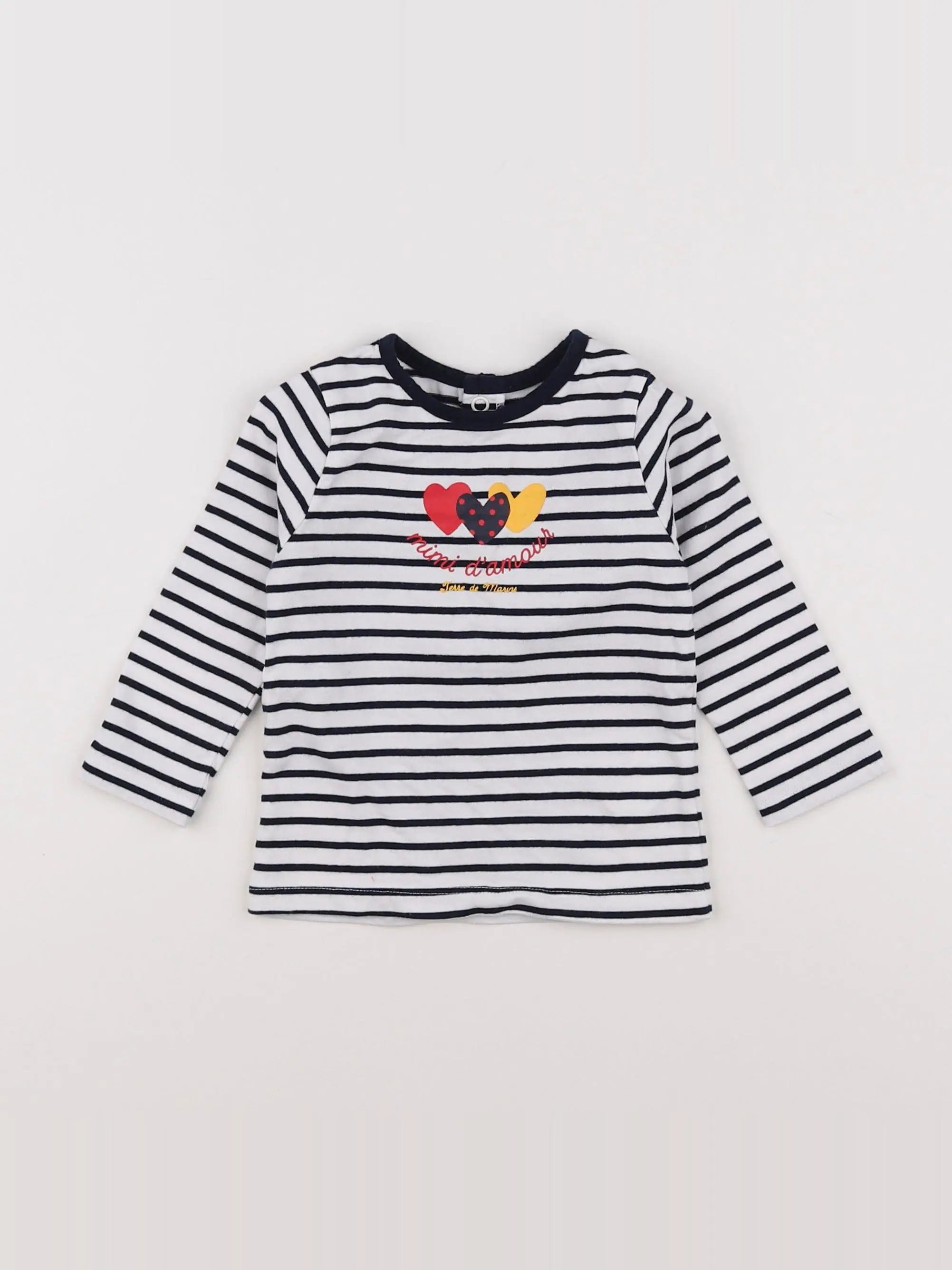 Terre de marins - tee-shirt blanc, bleu - 9 mois