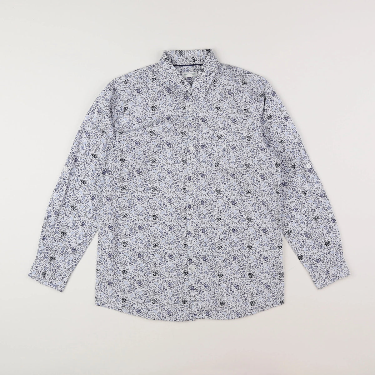 Vertbaudet - chemise blanc, bleu - 12 ans