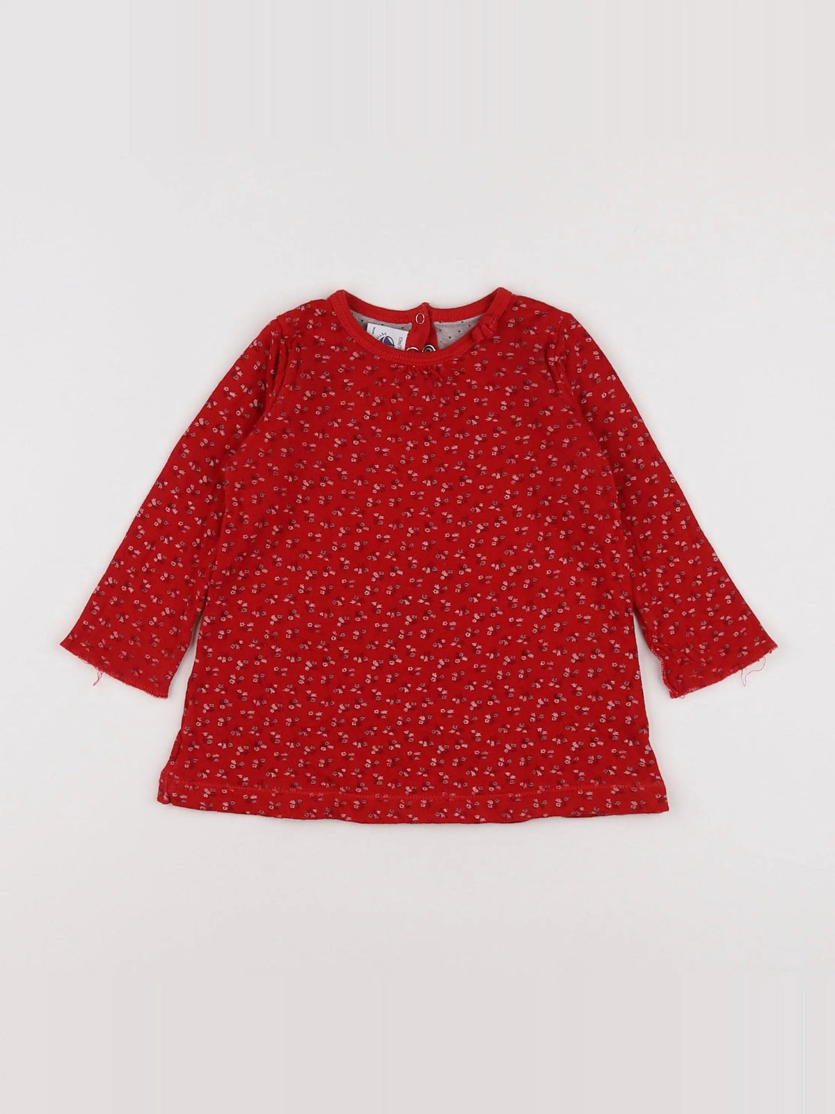 Petit Bateau - robe rouge - 12 mois