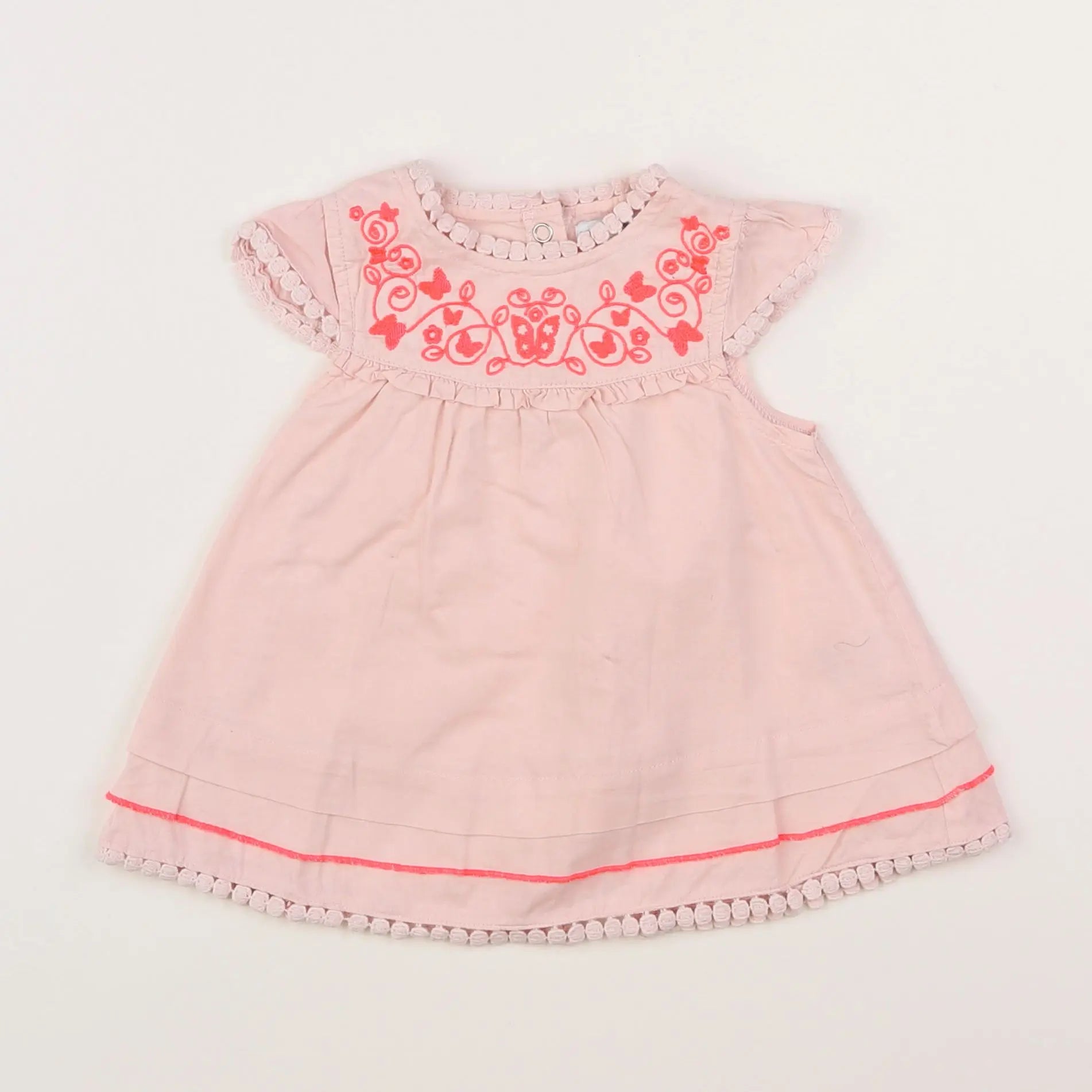 Vertbaudet - robe rose - 9 mois