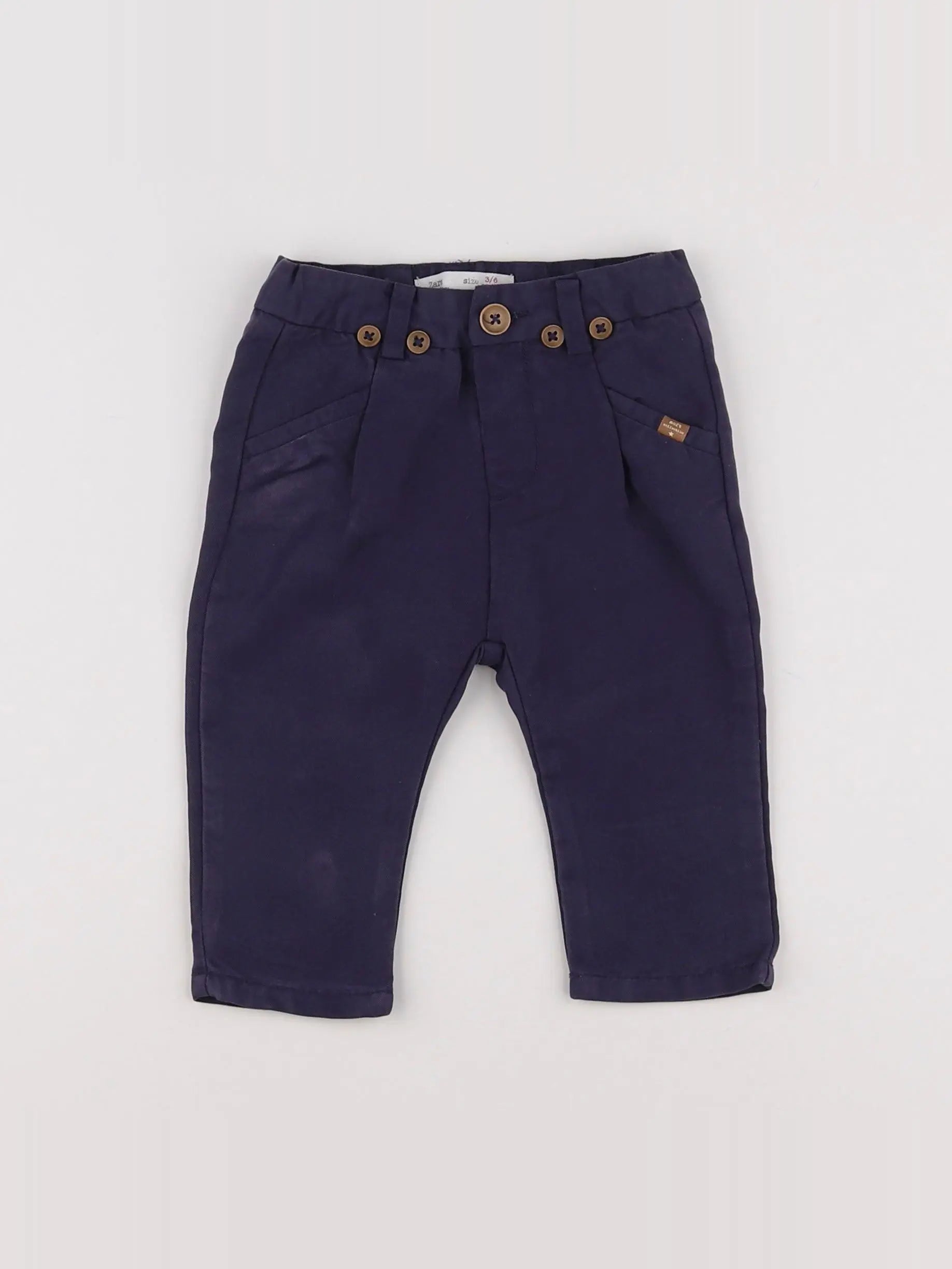 Zara - pantalon bleu - 3/6 mois