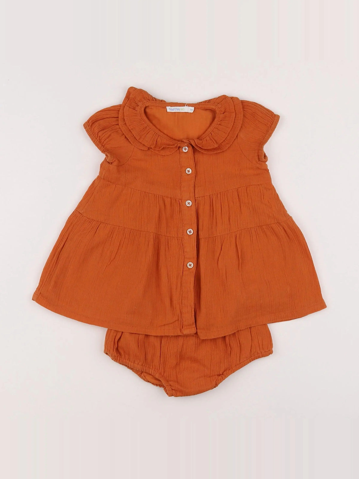 Boutchou - robe orange - 6 mois