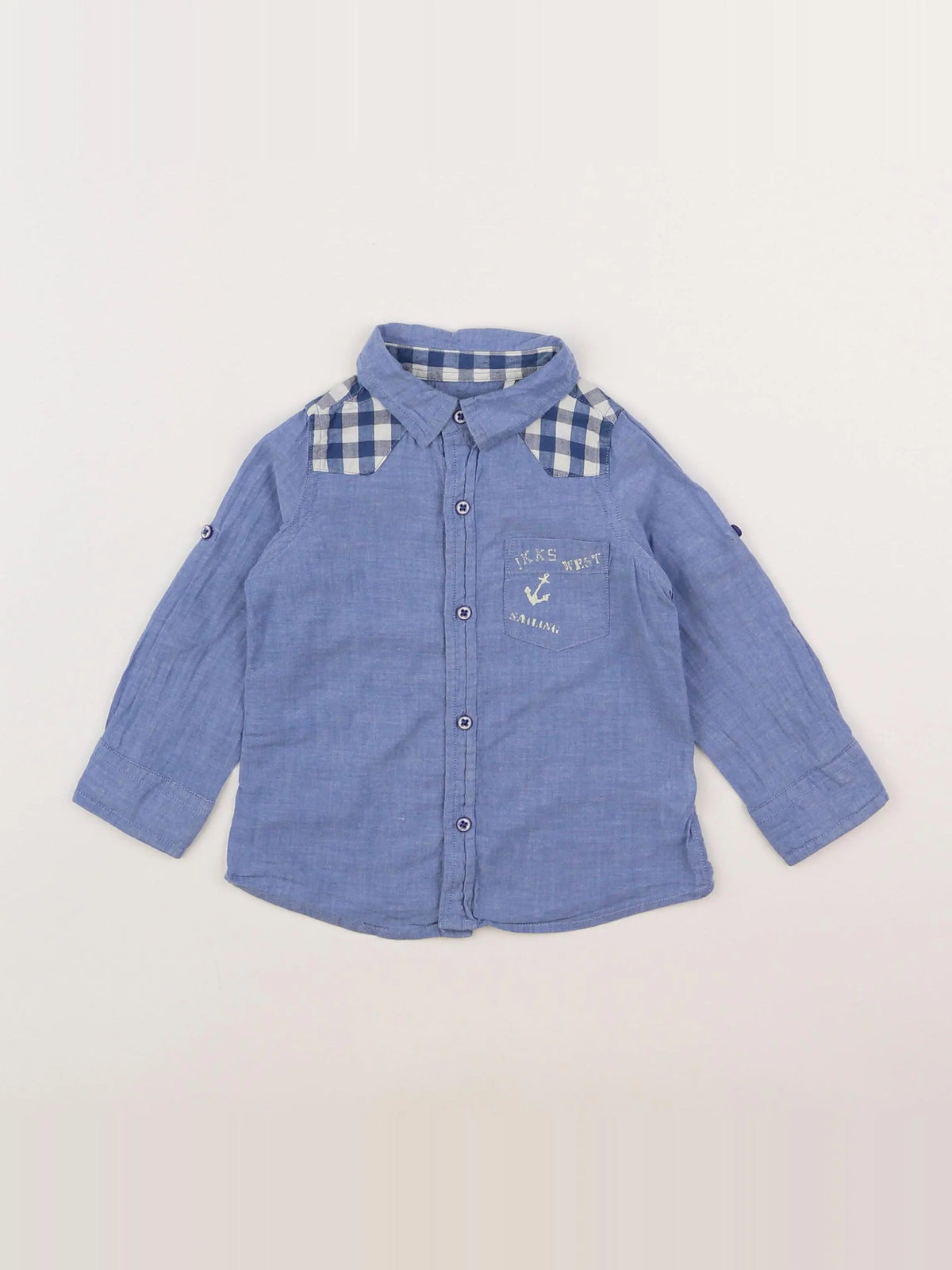 IKKS - chemise bleu - 12 mois