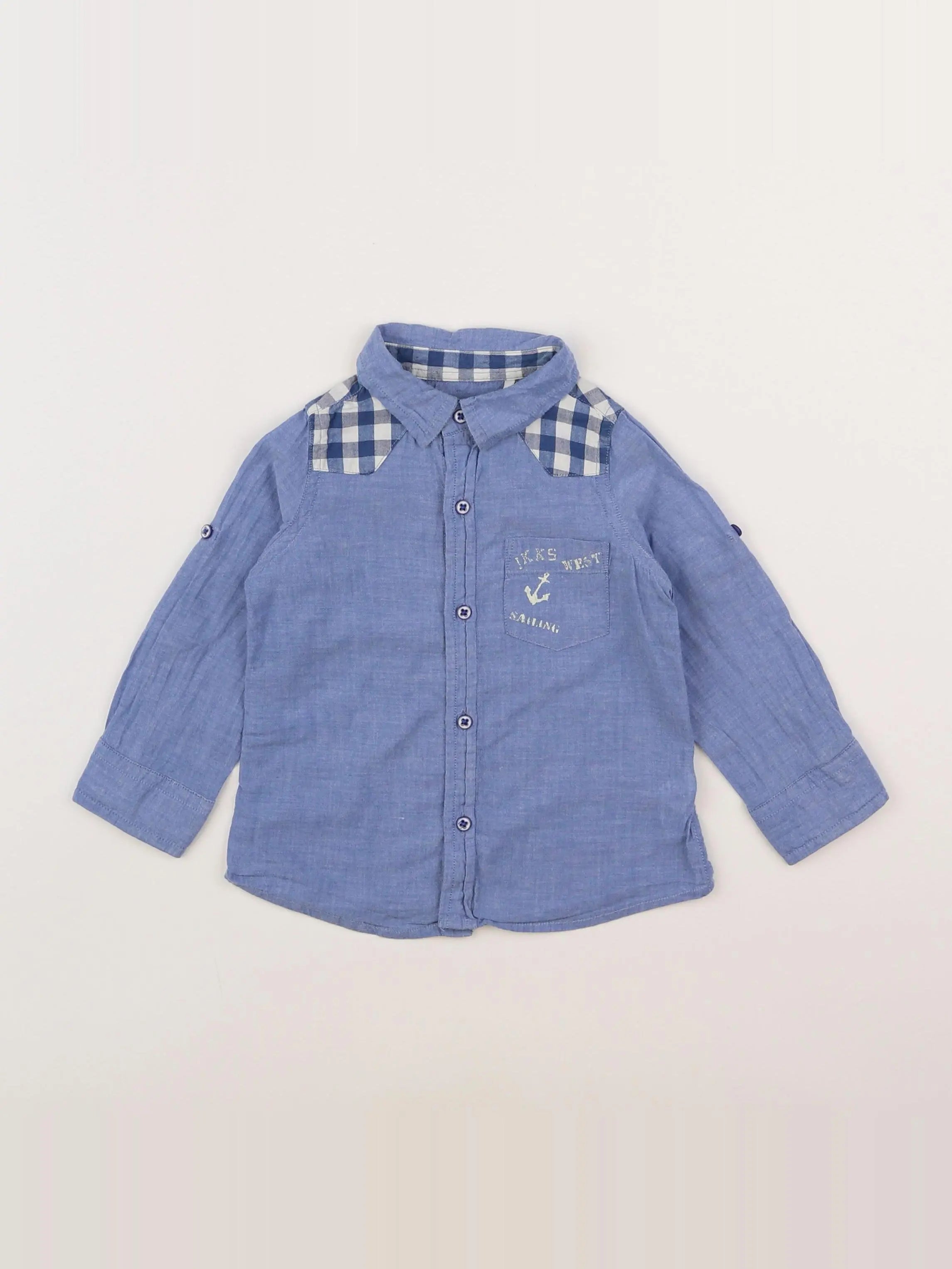 IKKS - chemise bleu - 12 mois