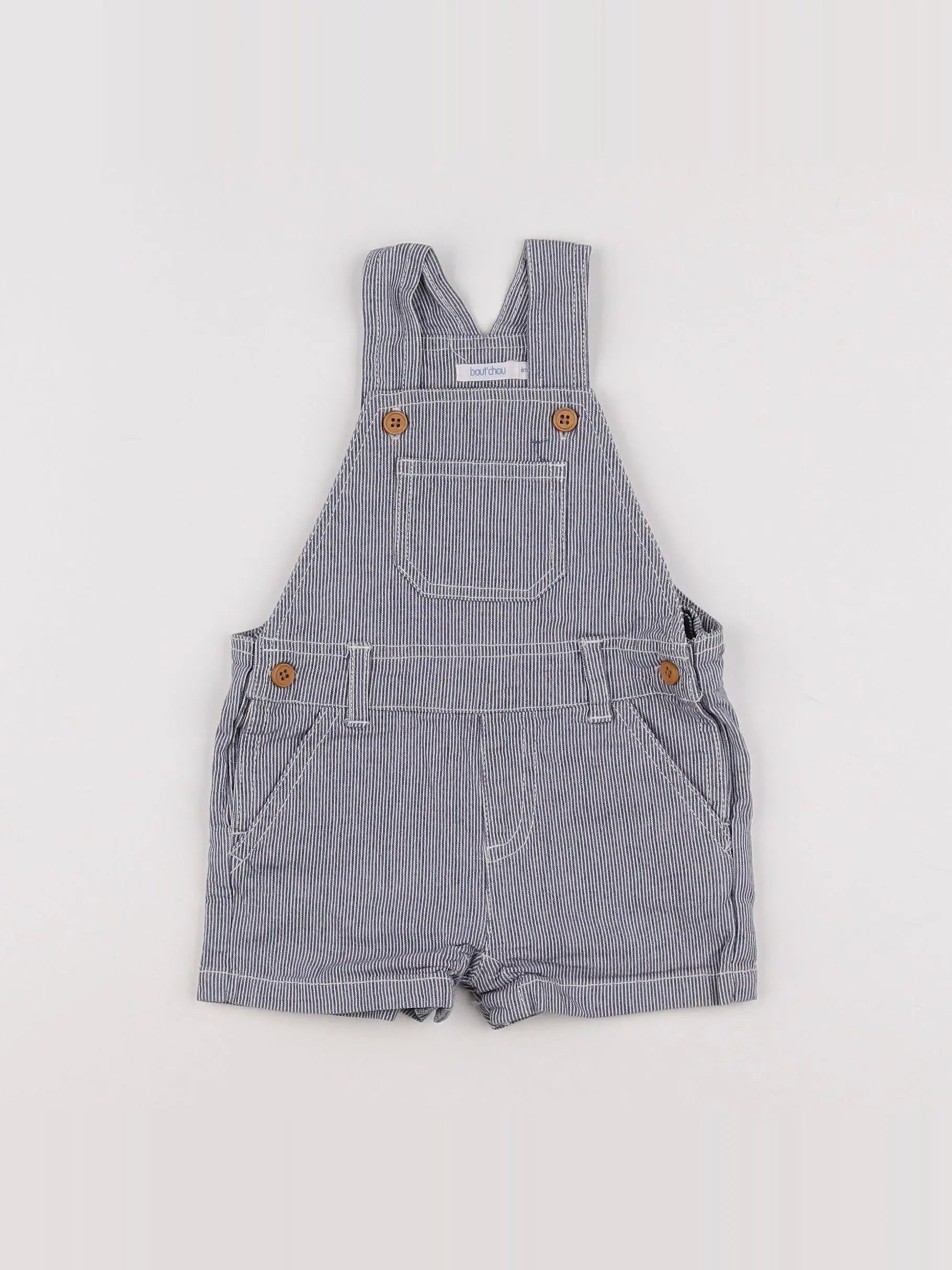 Boutchou - salopette bleu, blanc - 6 mois