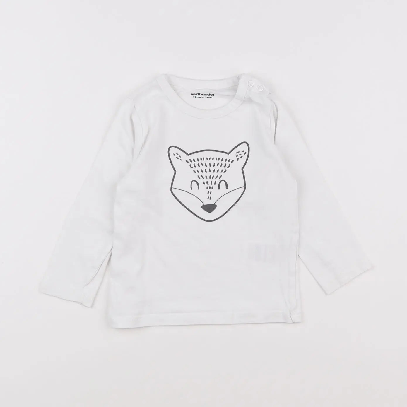 Vertbaudet - tee-shirt blanc - 12 mois