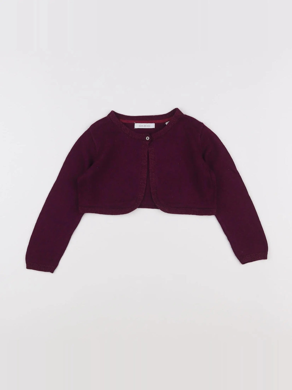 Okaidi - gilet violet - 6 mois