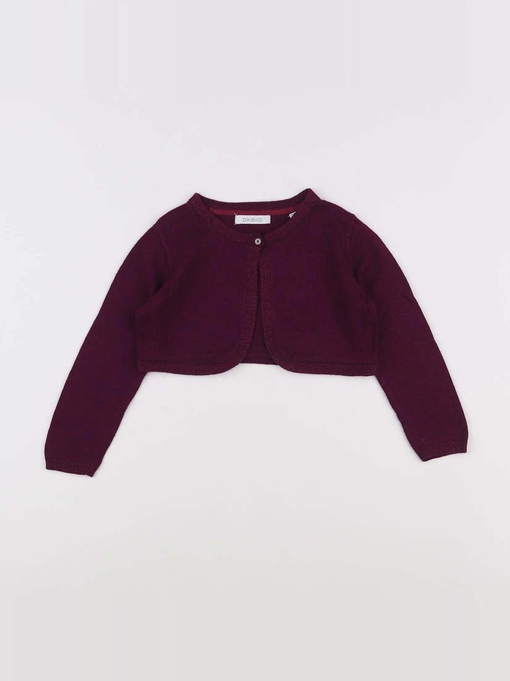 Okaidi - gilet violet - 6 mois