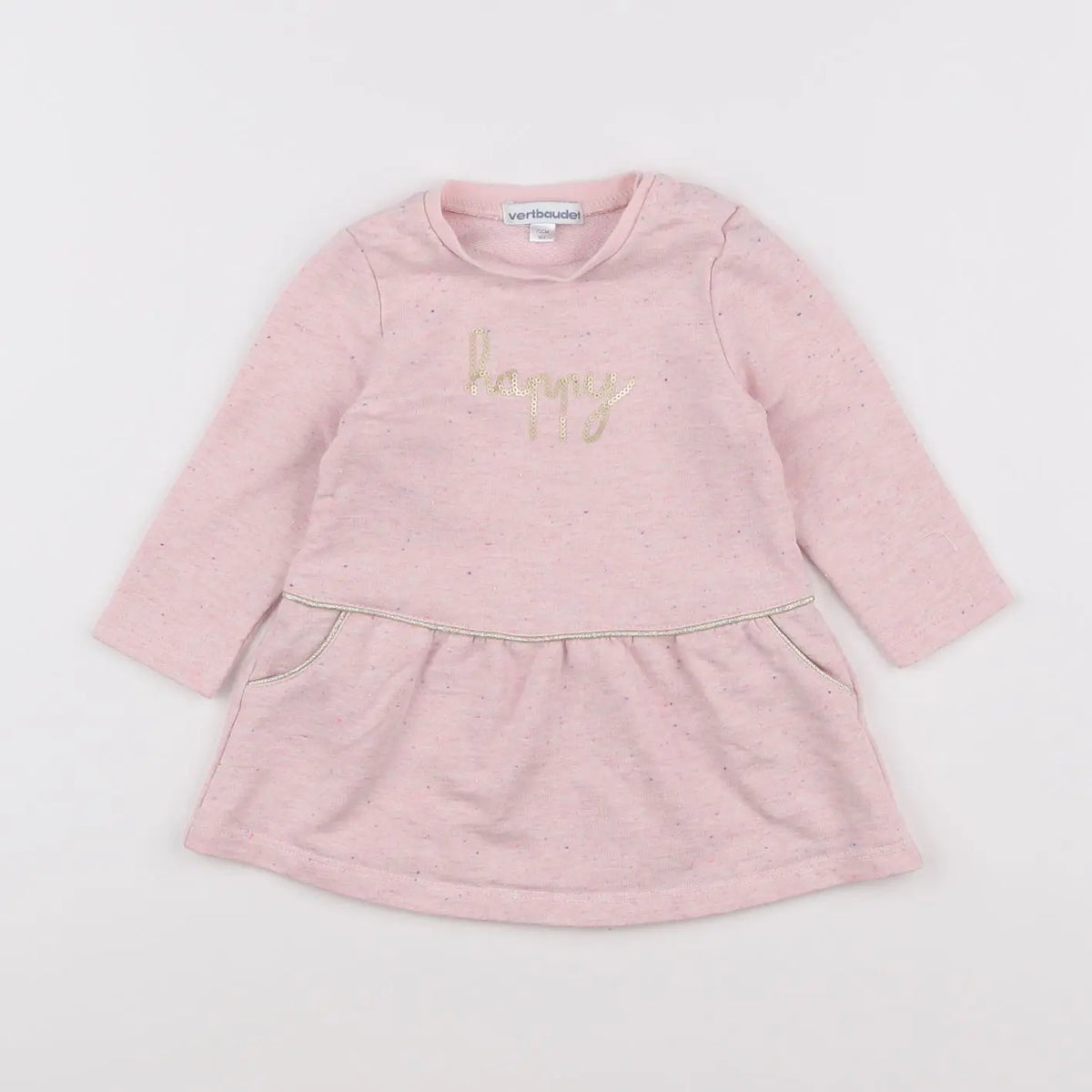 Vertbaudet - robe rose - 9 mois