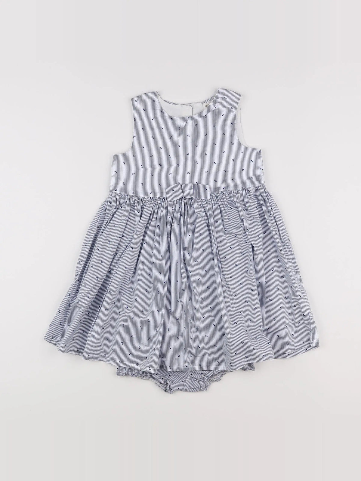 H&M - robe blanc, bleu - 12/18 mois