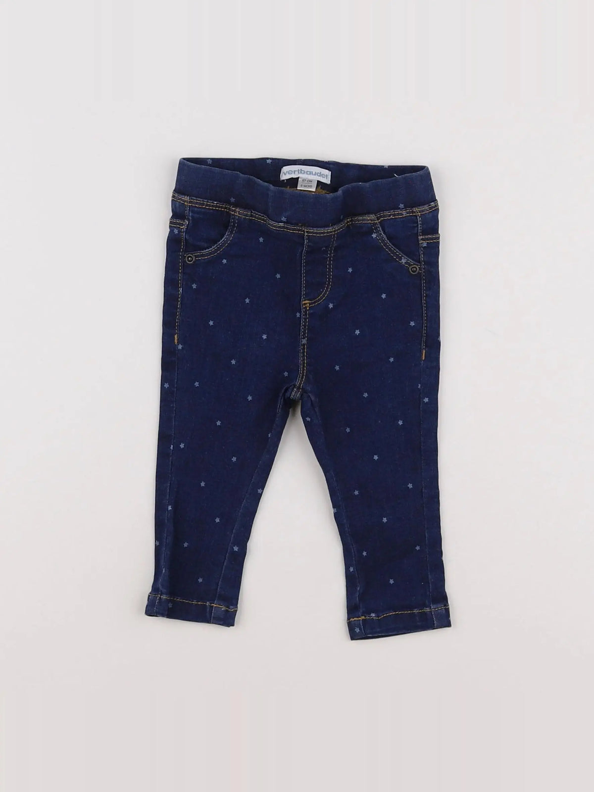 Vertbaudet - jegging bleu - 6 mois