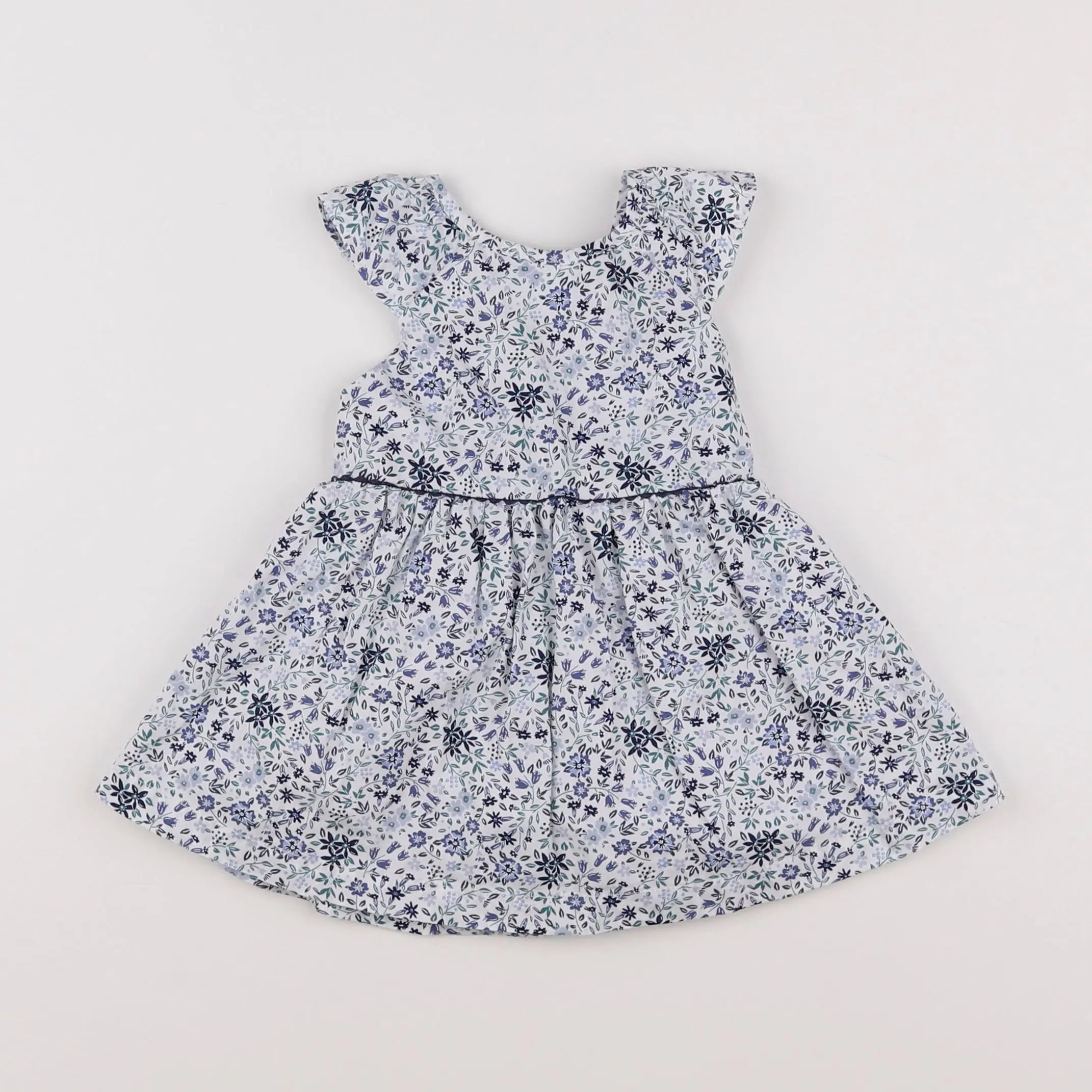 Vertbaudet - robe blanc, multicolore - 6 mois