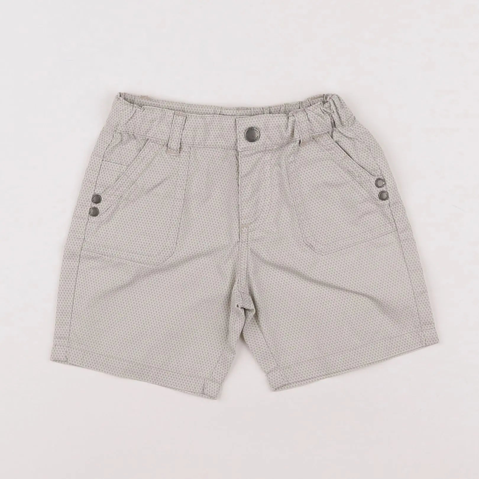 Vertbaudet - short coton gris - 9 mois