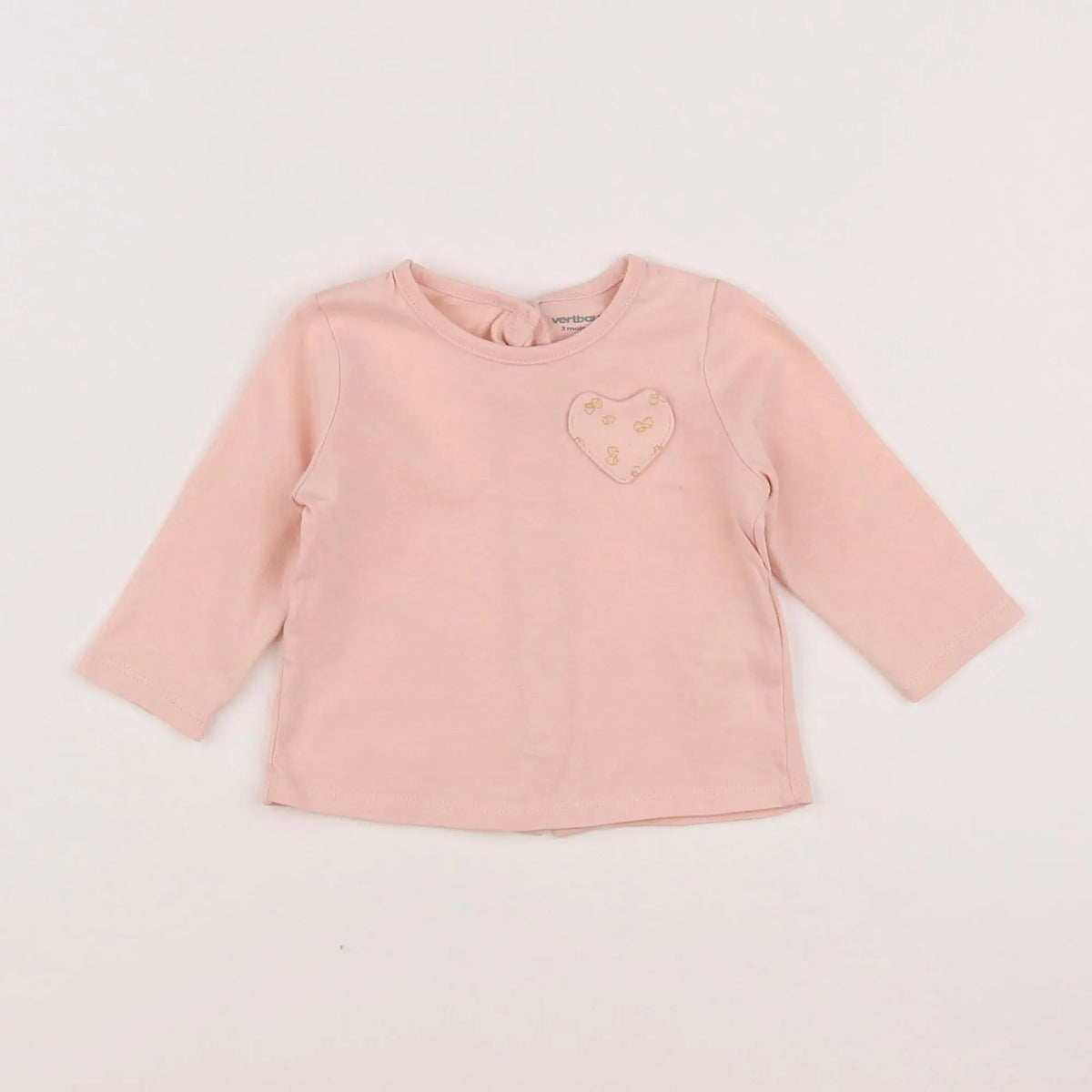 Vertbaudet - tee-shirt rose - 3 mois