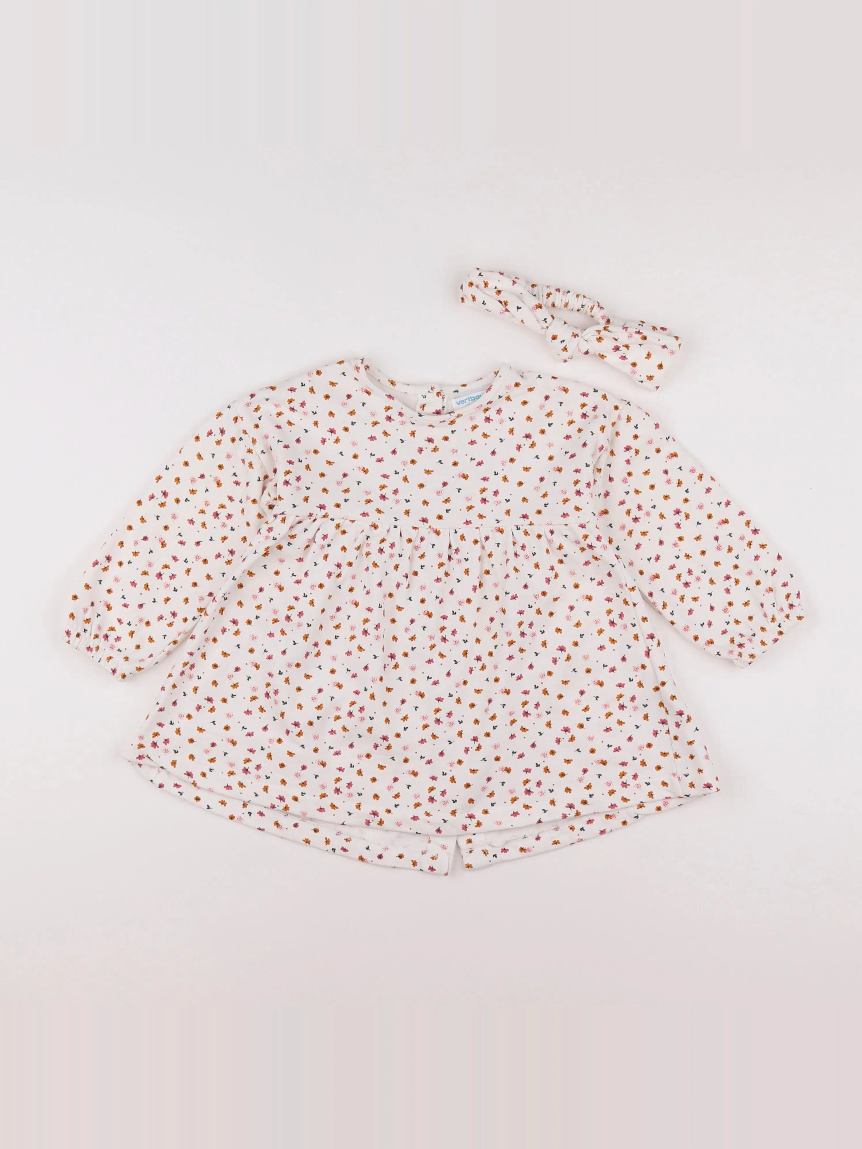 Vertbaudet - ensemble blanc, multicolore - 2 ans