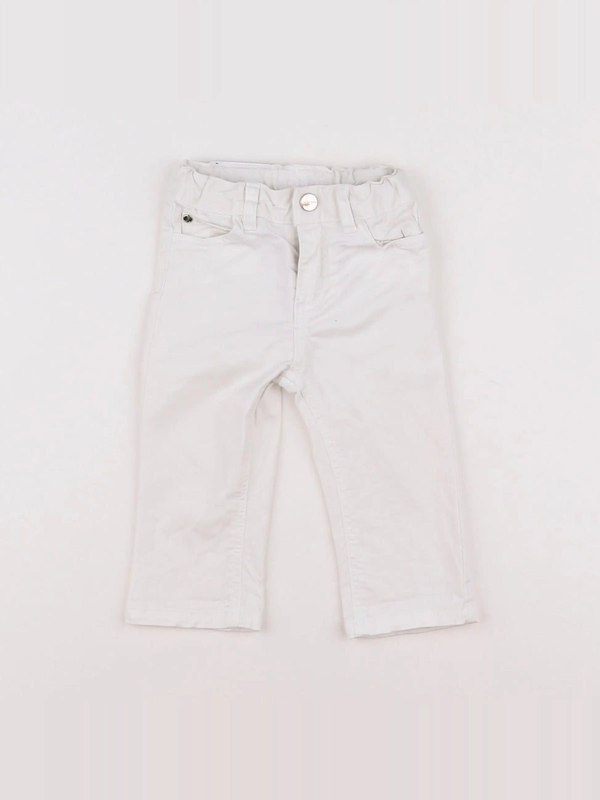 Jacadi - jean blanc - 12 mois