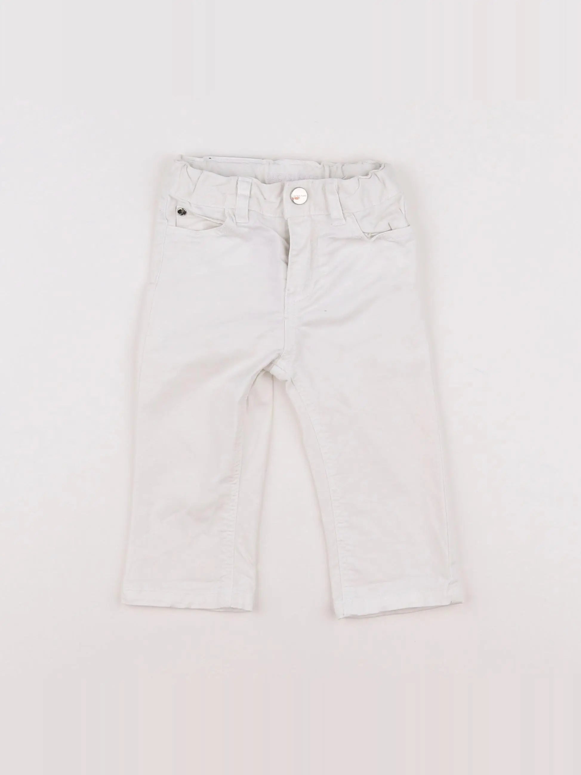 Jacadi - jean blanc - 12 mois