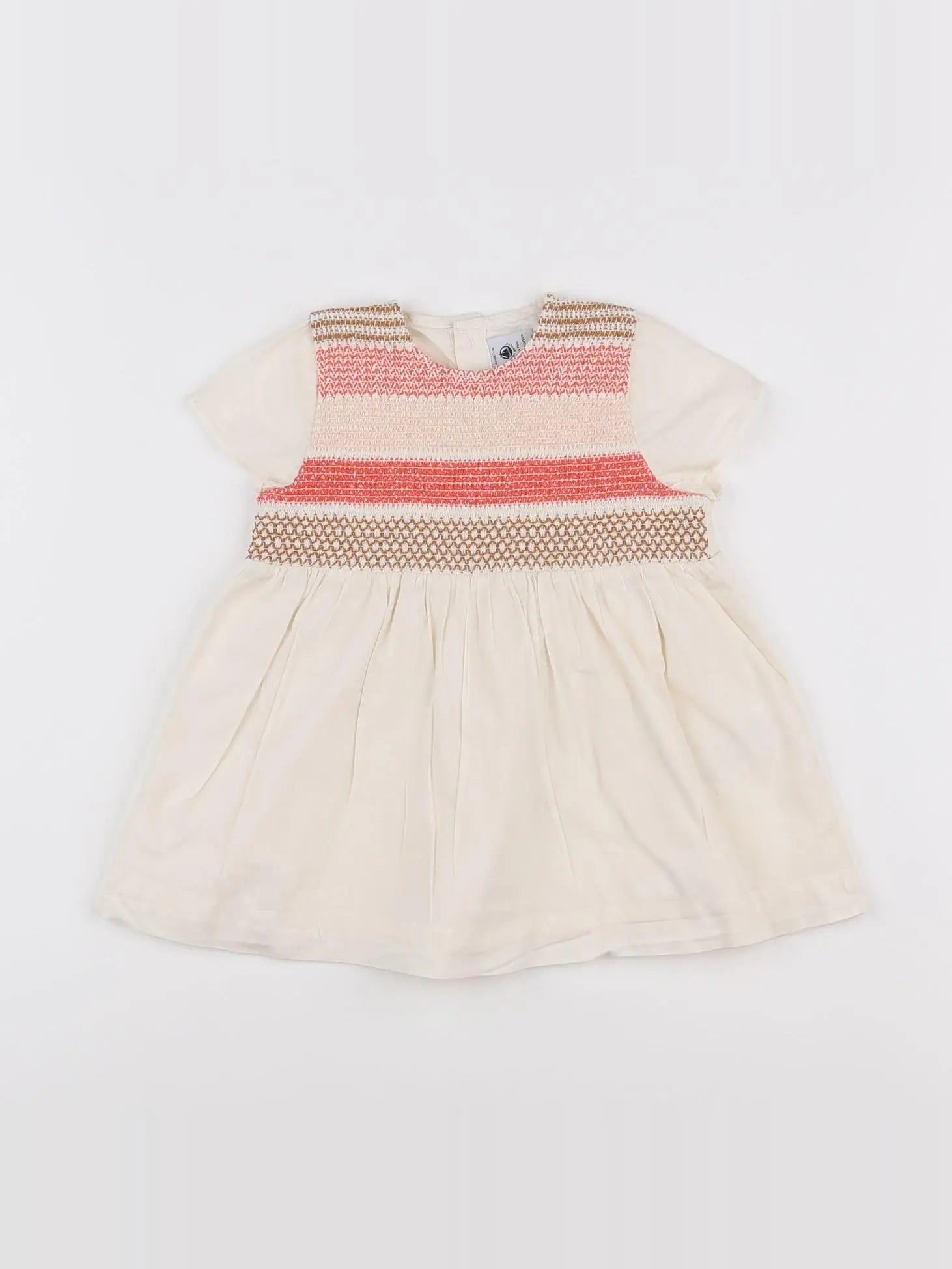 Petit Bateau - robe beige - 6 mois