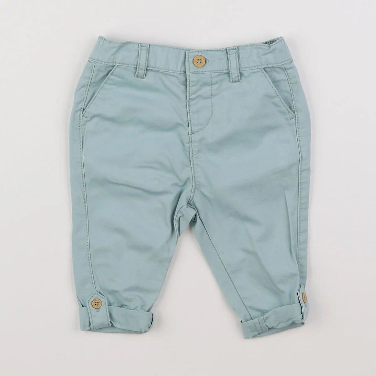 Vertbaudet - pantalon vert - 6 mois