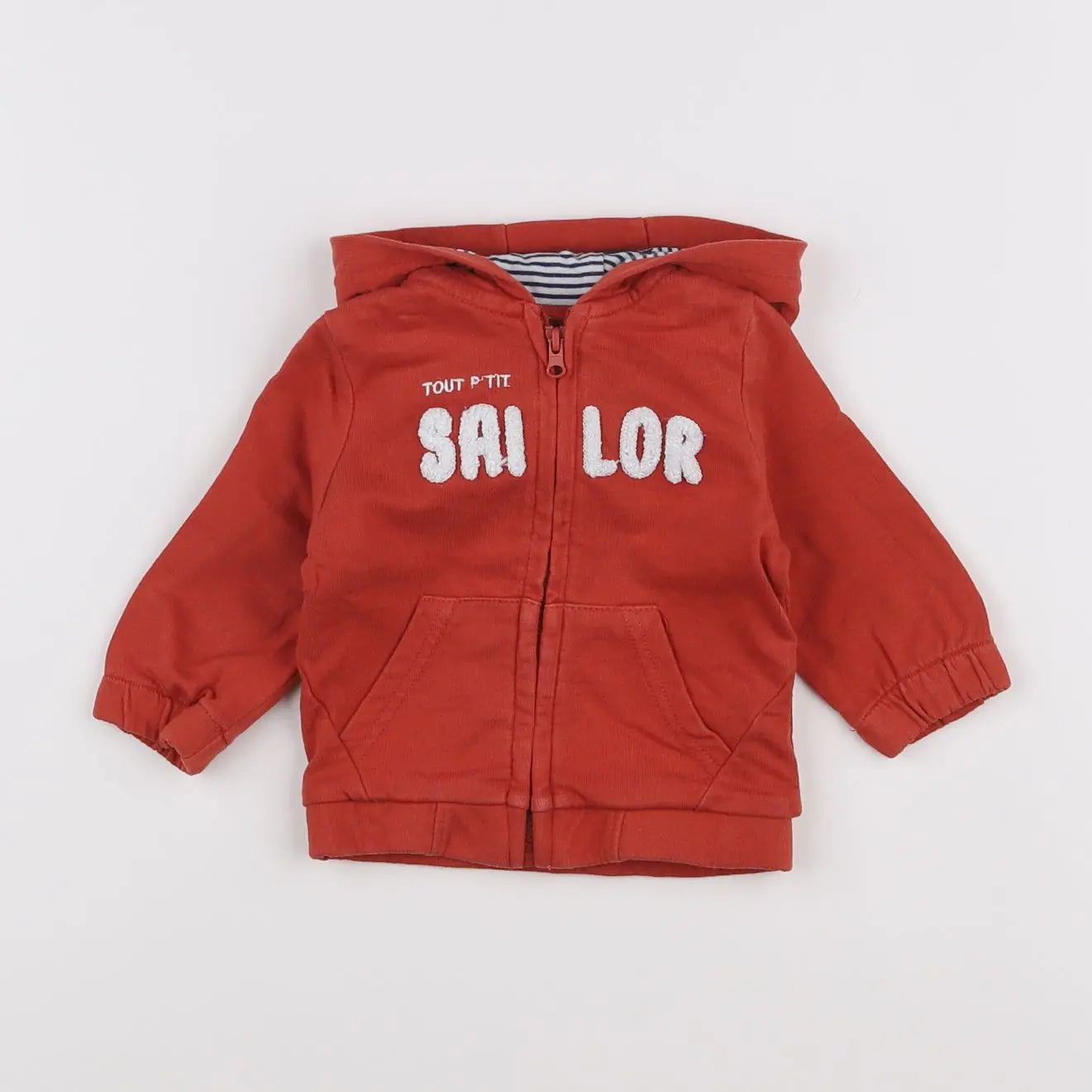 Vertbaudet - sweat marron - 6 mois