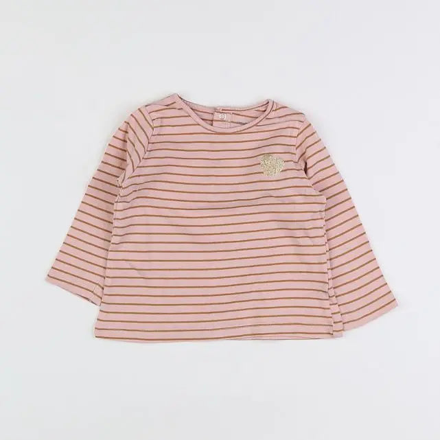 Vertbaudet - tee-shirt rose - 12 mois