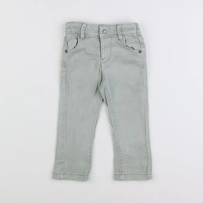 Vertbaudet - pantalon vert - 9 mois