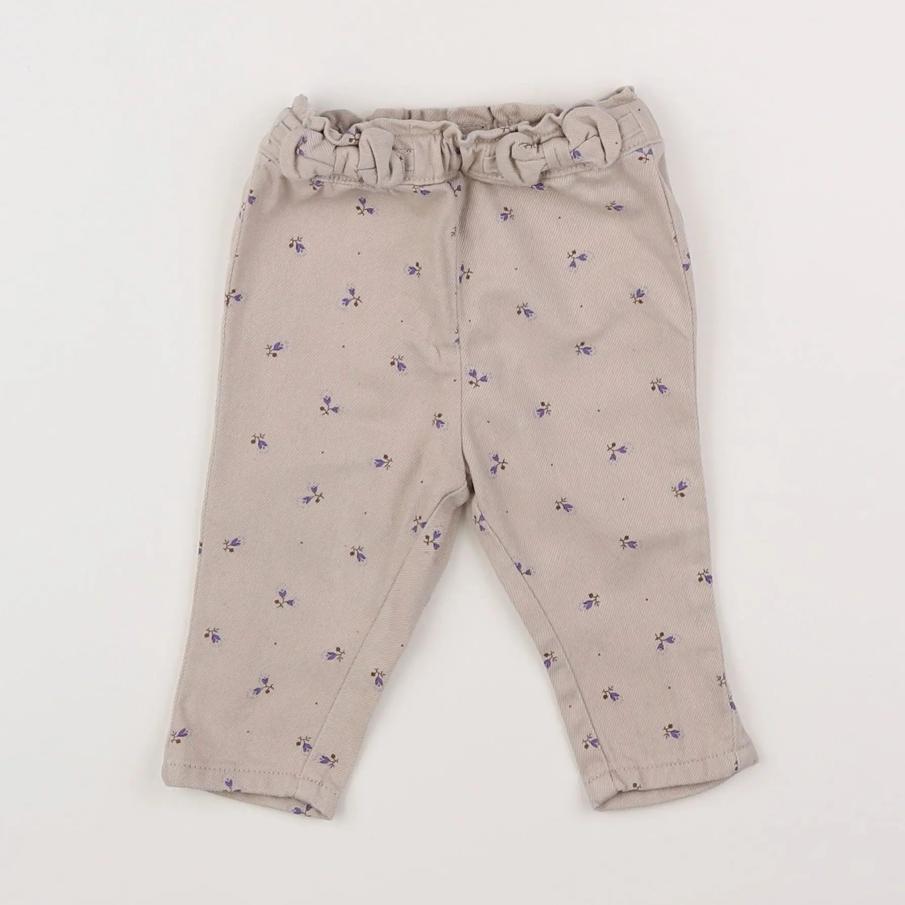 Vertbaudet - pantalon beige - 6 mois