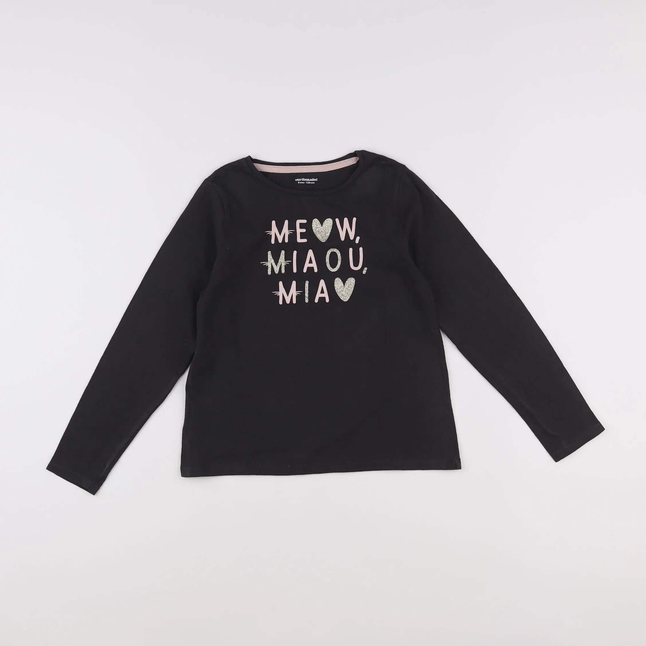 Vertbaudet - tee-shirt gris - 8 ans