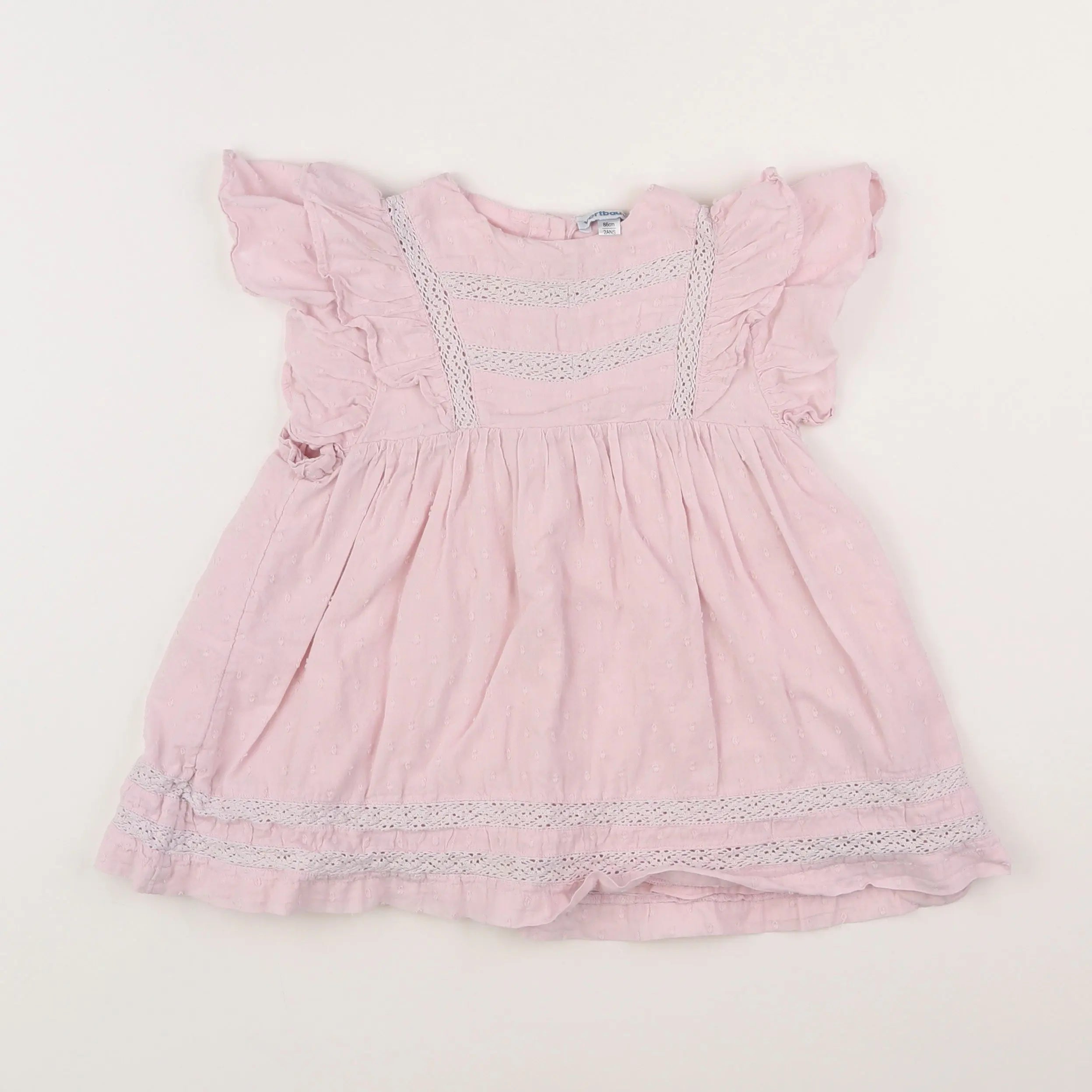 Vertbaudet - robe rose - 2 ans