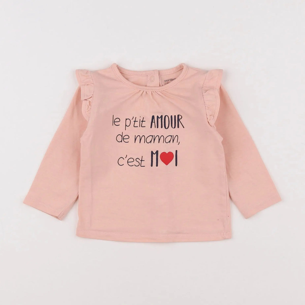 Vertbaudet - tee-shirt rose - 6 mois