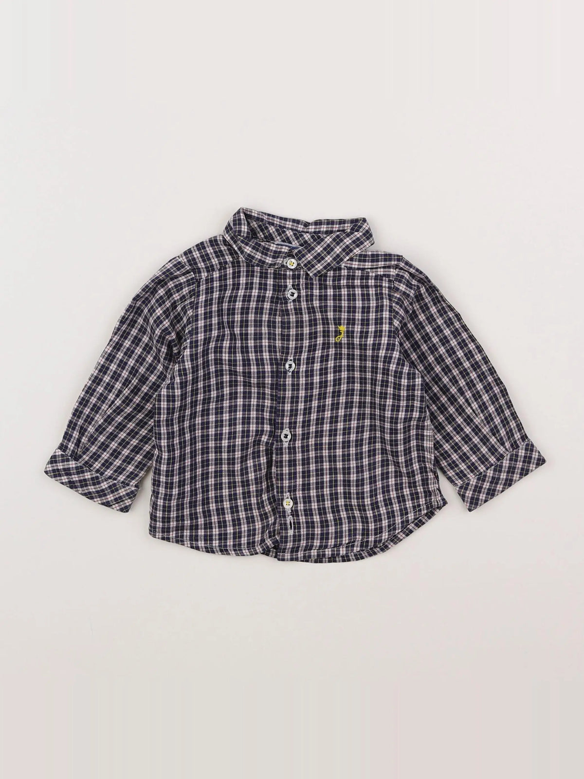 Jacadi - chemise rouge, bleu - 6 mois