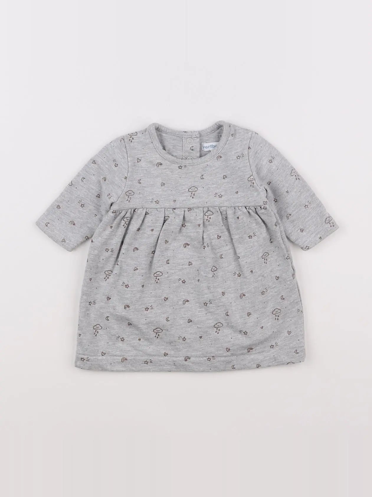 Vertbaudet - robe gris - 1 mois